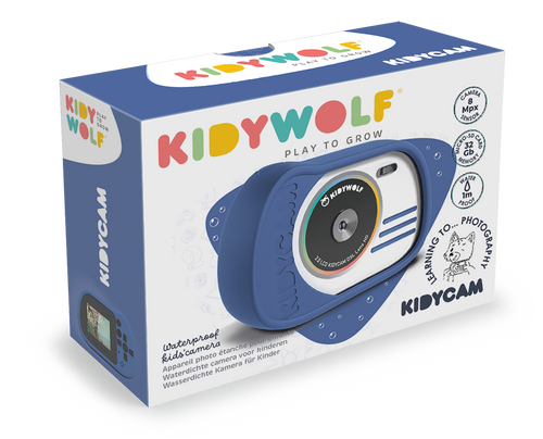 Kidywolf - KIDYCAM - digital camera for children, waterproof, blue