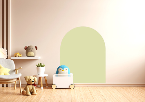 CLEVERCLIXX - magnetic wall sticker 95x75cm, soft olive