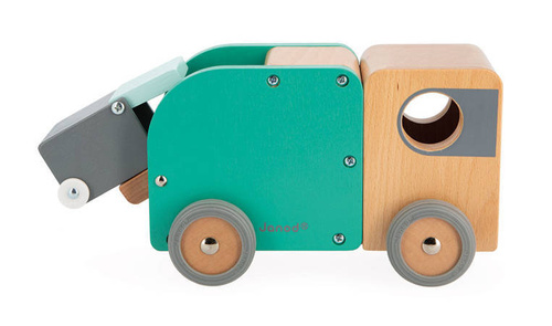 Janod - Wooden garbage truck Bolid 2+