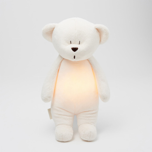 MOONIE - Szumiący, miś z lampką - CREAM