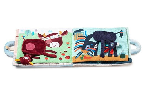 LILLIPUTIENS - Soft activating book with mini - cuddly toys "Baby boom" Farma 18 m +