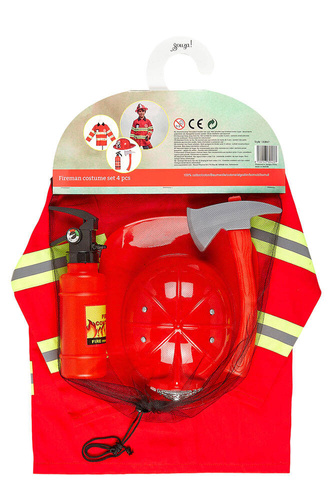 Souza! - Kostium strażaka zestaw z kaskiem i akcesoriami 4-7 lat