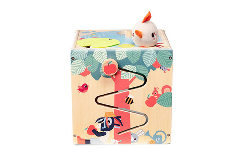 LILLIPUTIENS -Wooden activity cube - Farm 12 m+