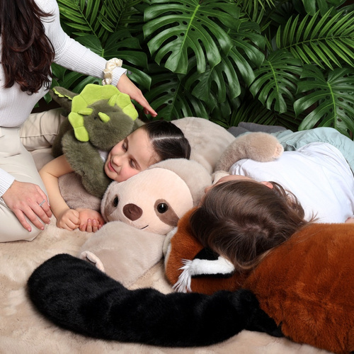DOUDOU – Histoire d'Ours weighted plush sloth, 100 cm, beige