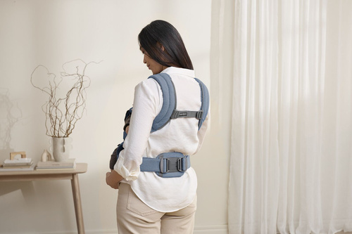 BABYBJORN - Baby Carrier Harmony, Woven, Blue mélange
