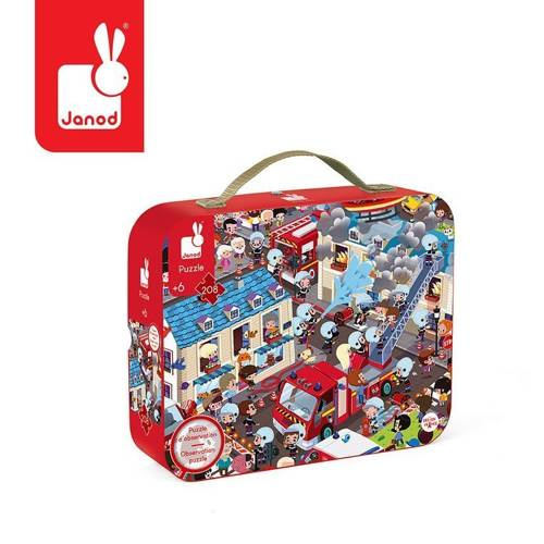 Janod - Observation puzzle in the suitcase Fire brigade