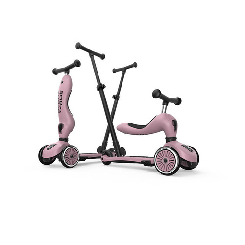 SCOOTANDRIDE - Highwaykick Push and Go 2in1 Ride and scooter 1-5 years Wildberry