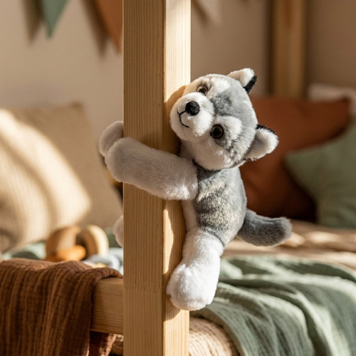 DOUDOU – Podcoll plush husky slap bracelet, Histoire d'Ours, light grey