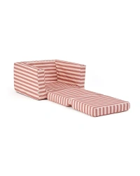 KID'S CONCEPT - striped foldable armchair, clay pink