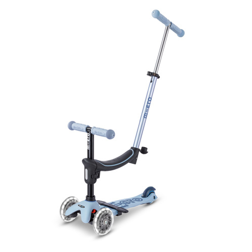 MICRO - Mini2Grow Deluxe LED scooter with handlebar, ocean slate