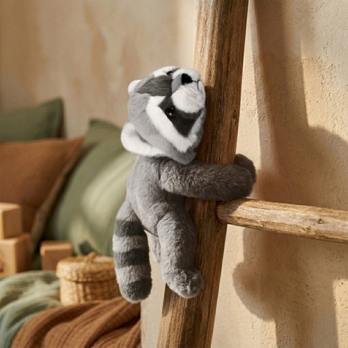 DOUDOU – Podcoll Raccoon plush slap bracelet, Histoire d'Ours, grey
