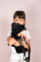 DOUDOU – plush teddy bear shoulder bag, Doudou et Compagnie, black