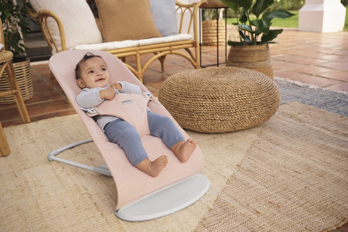 BABYBJÖRN - Bouncer BLISS Woven - Light pink mélange