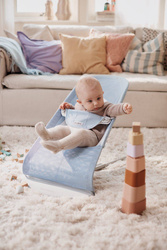 BABYBJORN - Bouncer Balance Soft Light grey frame, Mesh, Sky blue/White