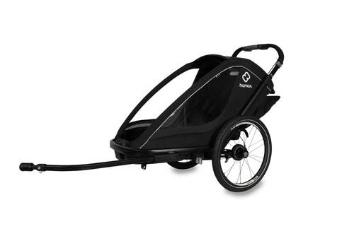 Hamax - Bike trailer for kids  BREEZE ONE + Jogger wheel - Black