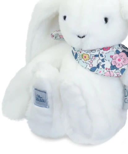 DOUDOU – Lapin Fleurette plush rabbit by Doudou et Compagnie, 25 cm, white