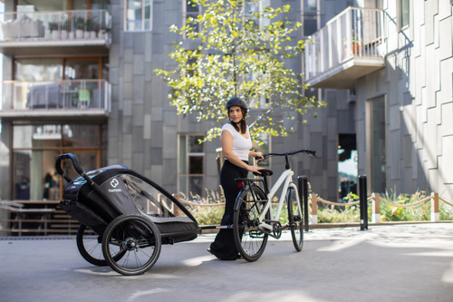 Hamax - Bike trailer for kids COCOON ONE- Grey/black
