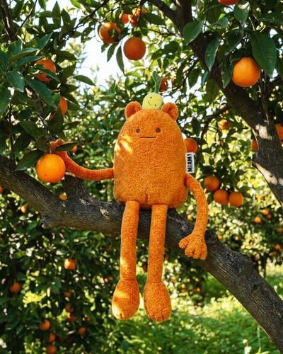 DOUDOU - MIAM! John Lemon, 60 cm, orange lemon