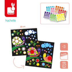 Janod - Creative set My arts & crafts 3+ round stickers