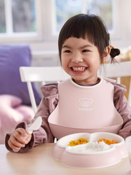 BABYBJÖRN - 2 big soft Bibs -  Powder Green/ Powder Pink