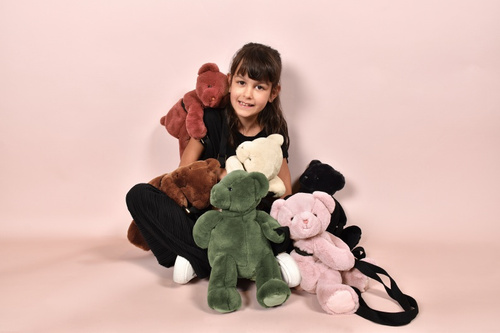 DOUDOU – plush teddy bear shoulder bag, Doudou et Compagnie, black