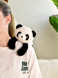 DOUDOU - magnetic plush Podcoll Panda, Histoire d'Ours, 30 cm, black and white