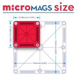 MAGNA-TILES - magnetic tiles microMAGS - 70 el.