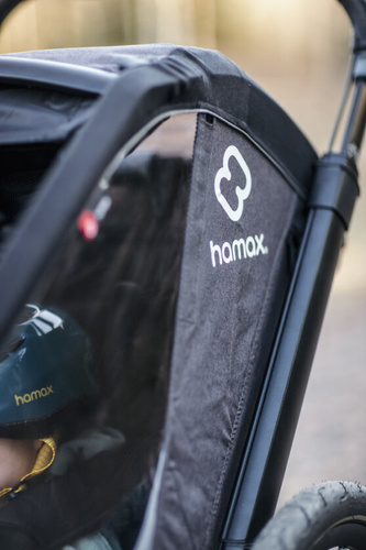 Hamax - Bike trailer for kids COCOON , double- Grey/black
