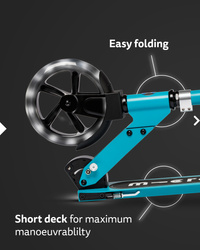 MICRO - two-wheeled scooter for children Cruiser LED, blue