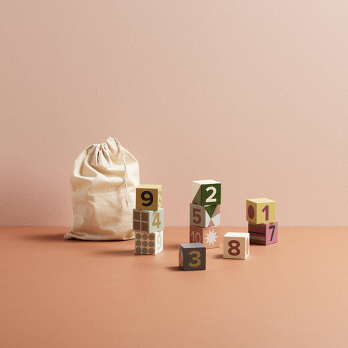 Kid's Concept - Cubes wood 10 pcs EDVIN