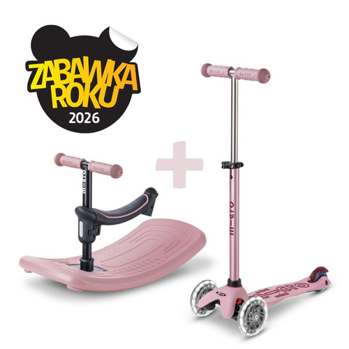  MICRO - swing scooter Mini Deluxe Rock&Go LED, dusty rose