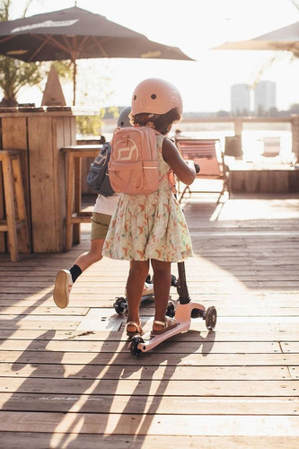 SCOOTANDRIDE - Highwaykick 3 LED - Folding scooter with light-up wheels 3+ Rose