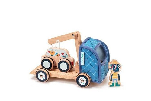 LILLIPUTIENS - Wooden tug with a movable hook and a donkey car Ignace 2 years +