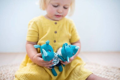 LILLIPUTIENS - Mini - cuddly rhino family with a folding mat Rhino Marius 2 years +