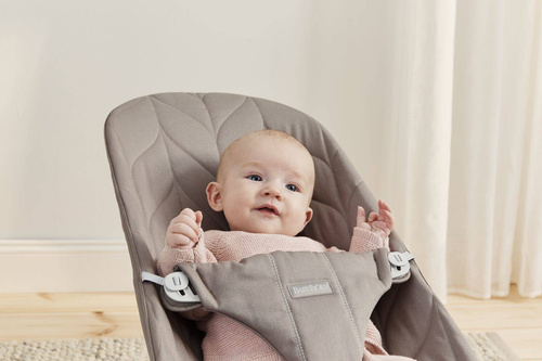 BABYBJORN - BLISS Woven bouncer, Petal Quilt, sand grey + Soft Friends toy