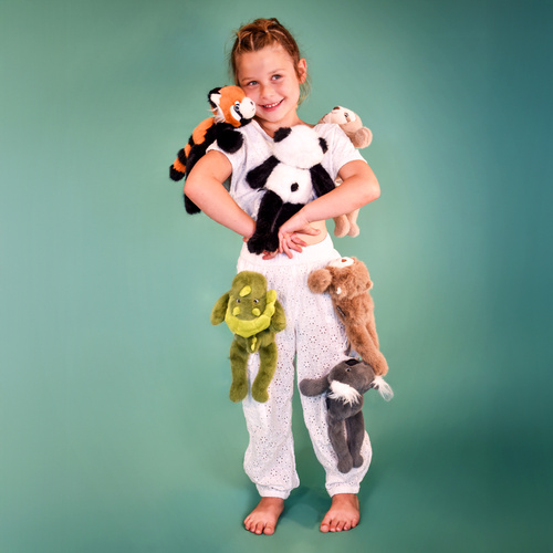 DOUDOU - magnetic plush Podcoll Panda, Histoire d'Ours, 30 cm, black and white