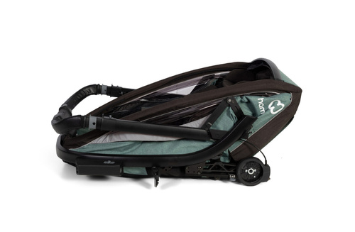 Hamax - Bike trailer for kids COCOON ONE + Jogger wheel - Green/black