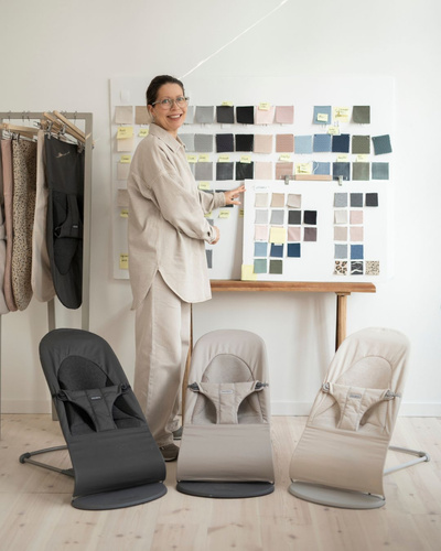 BABYBJÖRN - Bouncer Balance Soft Woven/Jersey Tri Fabric, Sand Grey