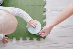Baby Dan – foam play mat, soft green