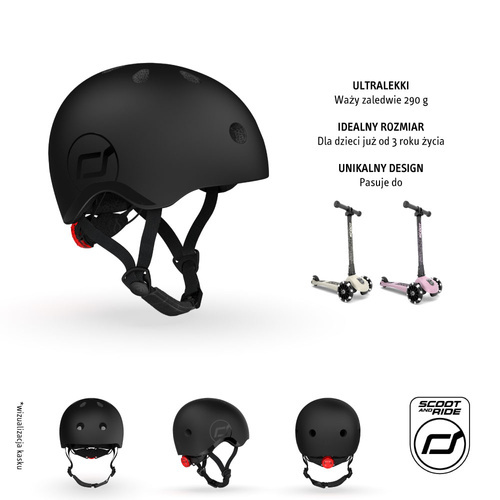 SCOOTANDRIDE - S-M helmet for children 3+ Black