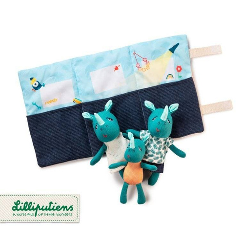 LILLIPUTIENS - Mini - cuddly rhino family with a folding mat Rhino Marius 2 years +