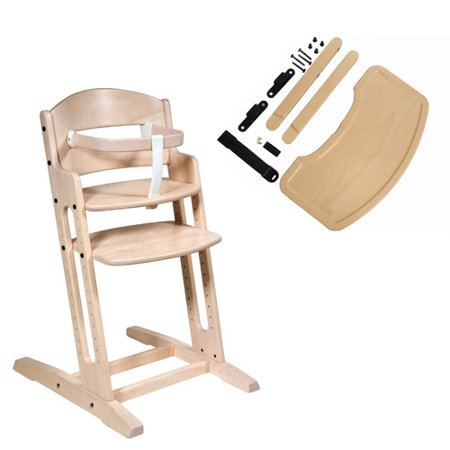 BabyDan - DanChair feeding chair + DanTray tray SET, white wash
