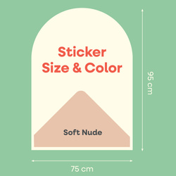 CLEVERCLIXX - magnetic wall sticker 95x75cm, soft nude