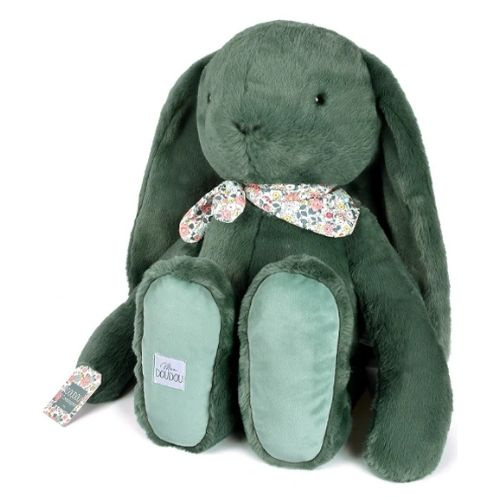 DOUDOU – Lapin Fleurette plush rabbit by Doudou et Compagnie, 70 cm, eucalyptus green
