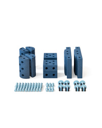 MODU Education set, small – creative blocks developing gross motor skills, deep blue / sky blue