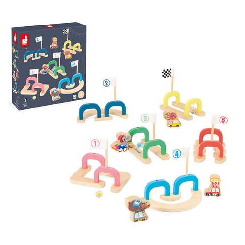 Janod - Marble Game Applepop 3+ Obstacle Race