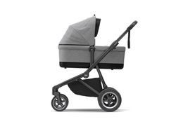 Thule Sleek + Bassinet + Main Seat - Grey Melange on Black 