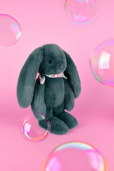 DOUDOU – Lapin Fleurette plush rabbit by Doudou et Compagnie, 35 cm, eucalyptus green