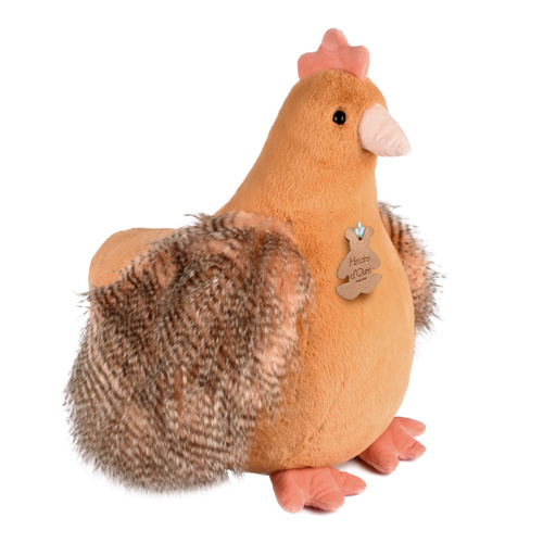 DOUDOU - przytulanka kurka Madame Poule XXL, Histoire d'Ours, 50 cm, orange