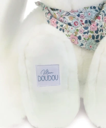 DOUDOU – Lapin Fleurette plush rabbit by Doudou et Compagnie, 50 cm, white